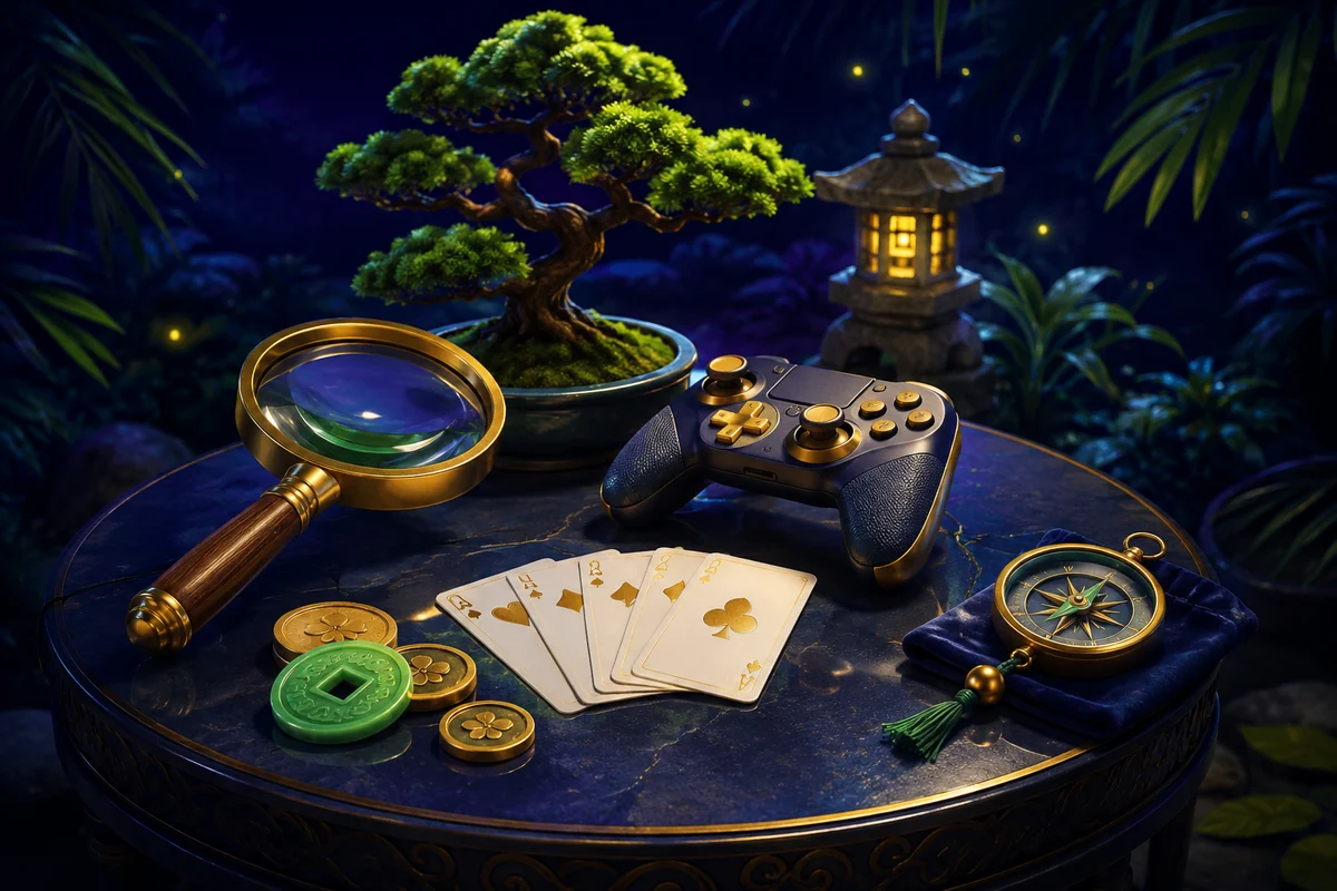Illustrazione GambleZen su giochi, pagamenti e controllo del conto